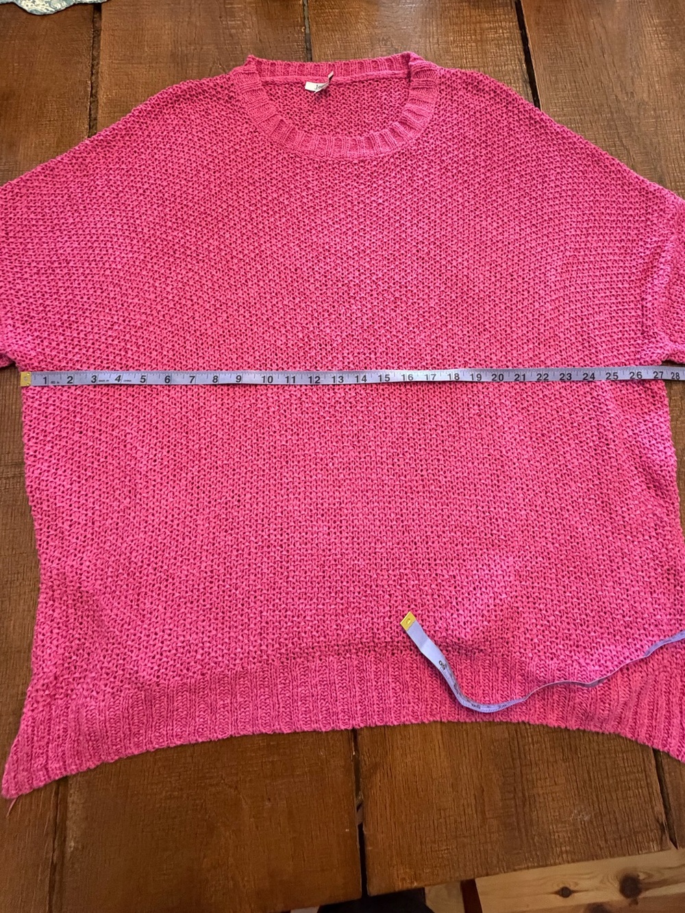 JODIFL Bright Pink Crewneck Knit Sweater